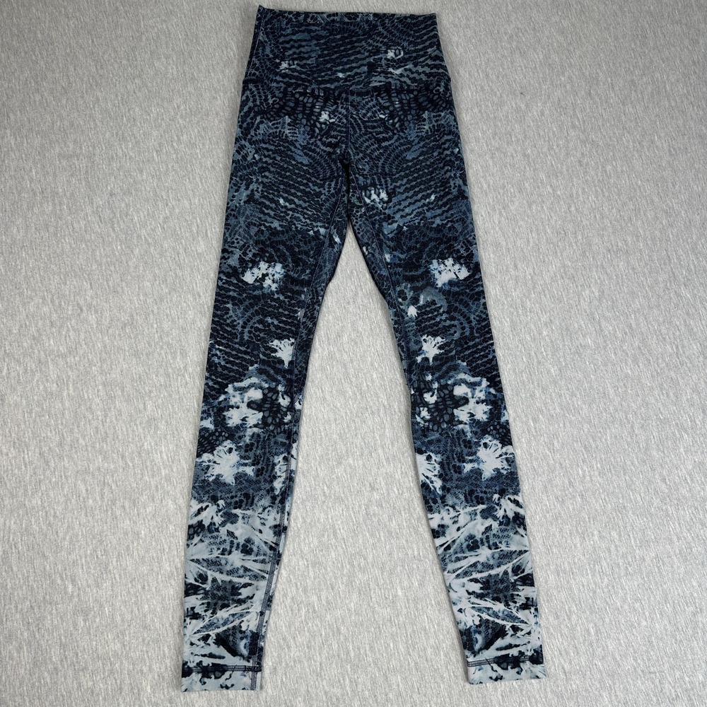 Lululemon Womens Align II Leggings Blue Print Size 4